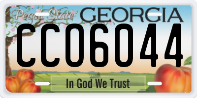 GA license plate CCO6044