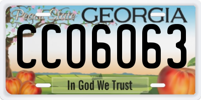 GA license plate CCO6063