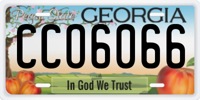 GA license plate CCO6066