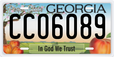 GA license plate CCO6089