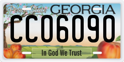 GA license plate CCO6090