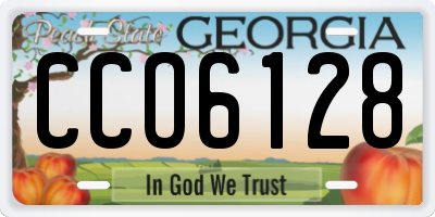GA license plate CCO6128