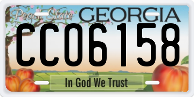 GA license plate CCO6158
