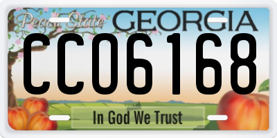 GA license plate CCO6168