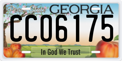 GA license plate CCO6175