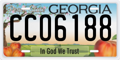 GA license plate CCO6188