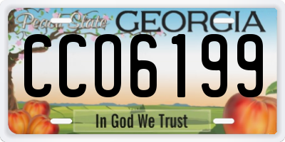 GA license plate CCO6199