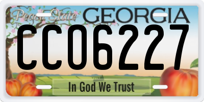GA license plate CCO6227
