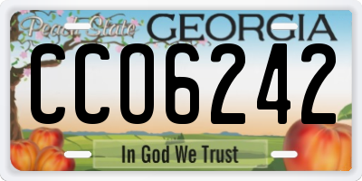 GA license plate CCO6242