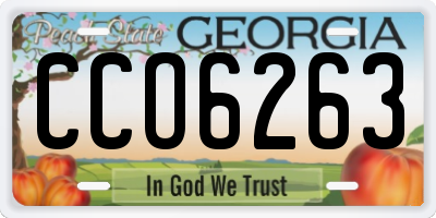 GA license plate CCO6263