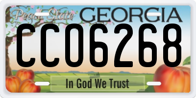 GA license plate CCO6268