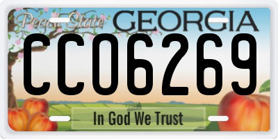GA license plate CCO6269