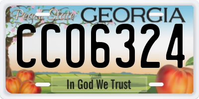 GA license plate CCO6324