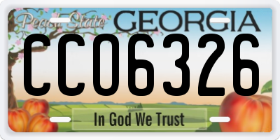 GA license plate CCO6326