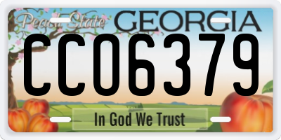 GA license plate CCO6379
