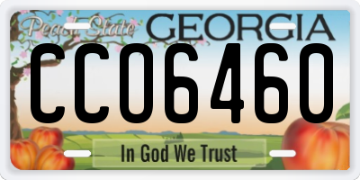 GA license plate CCO6460