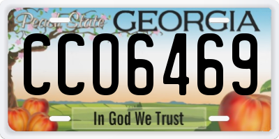 GA license plate CCO6469