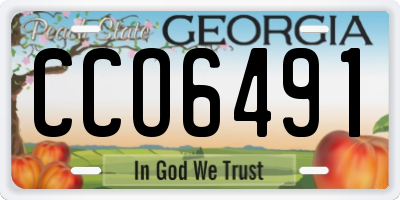 GA license plate CCO6491