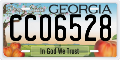 GA license plate CCO6528