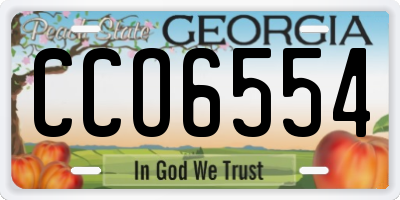 GA license plate CCO6554