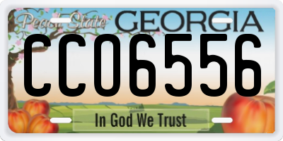GA license plate CCO6556
