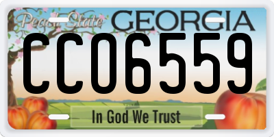 GA license plate CCO6559
