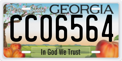 GA license plate CCO6564