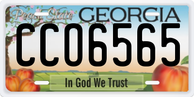 GA license plate CCO6565