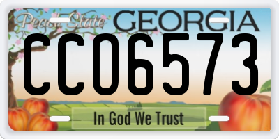 GA license plate CCO6573