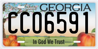 GA license plate CCO6591