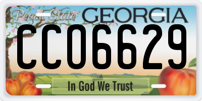GA license plate CCO6629
