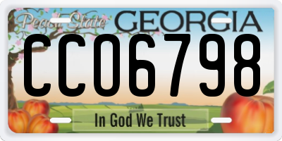 GA license plate CCO6798