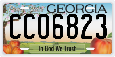 GA license plate CCO6823