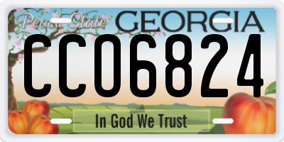 GA license plate CCO6824