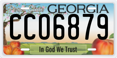 GA license plate CCO6879