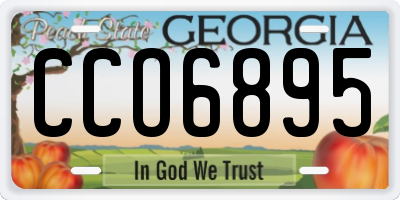 GA license plate CCO6895