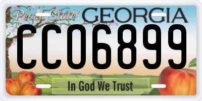 GA license plate CCO6899