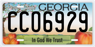 GA license plate CCO6929
