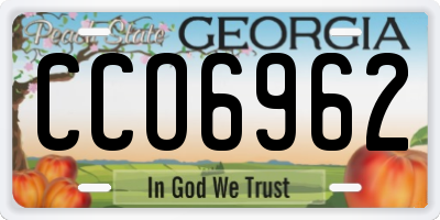 GA license plate CCO6962