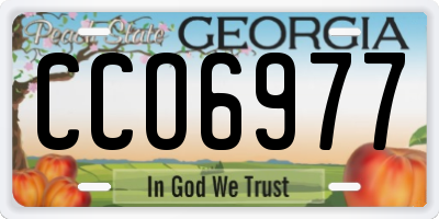GA license plate CCO6977