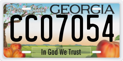 GA license plate CCO7054