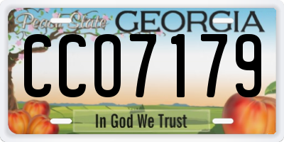 GA license plate CCO7179