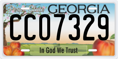 GA license plate CCO7329