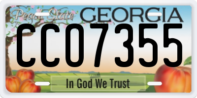 GA license plate CCO7355