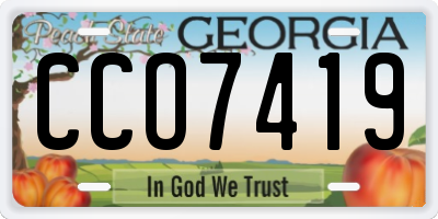 GA license plate CCO7419