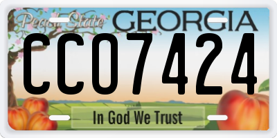 GA license plate CCO7424