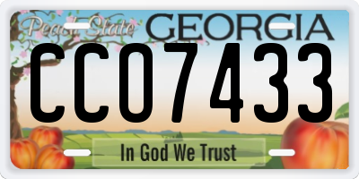 GA license plate CCO7433