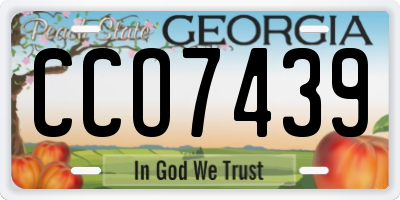 GA license plate CCO7439