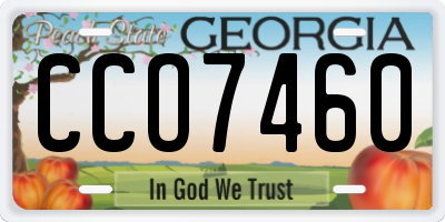 GA license plate CCO7460
