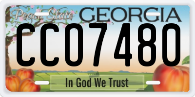 GA license plate CCO7480